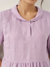 Load image into Gallery viewer, 100% Linen Shawl V-Neck Pleated Maxi Dress SUSAN
