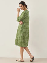 Load image into Gallery viewer, 100% Linen V-Neck Dot Midi Dress LIRA
