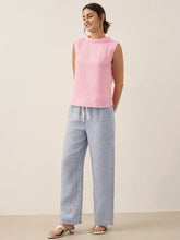 Load image into Gallery viewer, 100% Linen Draped Collar Tank Top JACQUELINE
