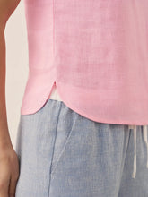 Load image into Gallery viewer, 100% Linen Draped Collar Tank Top
