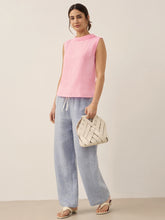 Load image into Gallery viewer, 100% Linen Draped Collar Tank Top JACQUELINE
