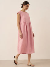 Load image into Gallery viewer, 100% Linen Cap Sleeve Washed Maxi Dress JOAN
