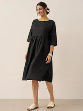 Load image into Gallery viewer, 100% Linen A-Line Midi Dress VALENCIA
