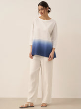 Load image into Gallery viewer, Linen White Boat Neck Oversized Top AVA
