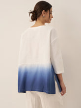 Load image into Gallery viewer, Linen White Boat Neck Oversized Top AVA
