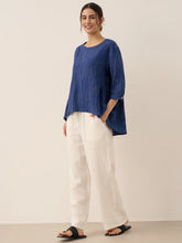 Load image into Gallery viewer, 100% Linen Round Neck Artistic Stripe Top FLORENCE
