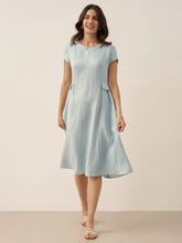 Load image into Gallery viewer, 100% Linen Natural Summer V-Neck Dress ALEXA
