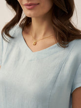 Load image into Gallery viewer, 100% Linen Natural Summer V-Neck Dress ALEXA
