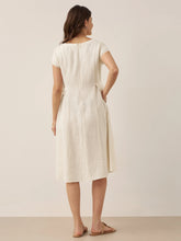 Load image into Gallery viewer, 100% Linen Natural Summer V-Neck Dress ALEXA
