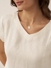 Load image into Gallery viewer, 100% Linen Natural Summer V-Neck Dress ALEXA
