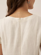 Load image into Gallery viewer, 100% Linen Natural Summer V-Neck Dress ALEXA
