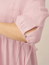 Load image into Gallery viewer, 100% Linen A-Line Drawstring Waist Midi Dress DIXIE
