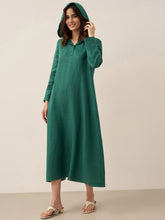 Load image into Gallery viewer, 100% Linen Hooded Pullover Maxi Dress REBECCA

