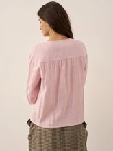 Load image into Gallery viewer, 100% Linen Button-Front Drop Shoulder Shirt EASTER
