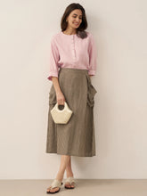 Load image into Gallery viewer, 100% Linen Elastic Waist Skirt MARINA
