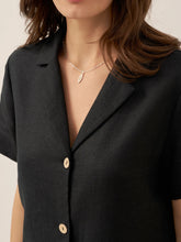 Load image into Gallery viewer, 100% Linen Button-Up Short Sleeve Shirt ORENDA
