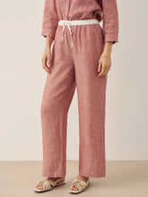 Load image into Gallery viewer, 100% Linen Elastic Waist Straight-Leg Trousers JOURDAN
