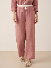 Load image into Gallery viewer, 100% Linen Elastic Waist Straight-Leg Trousers JOURDAN

