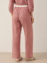 Load image into Gallery viewer, 100% Linen Elastic Waist Straight-Leg Trousers JOURDAN
