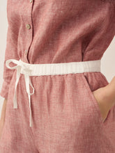 Load image into Gallery viewer, 100% Linen Elastic Waist Straight-Leg Trousers JOURDAN
