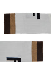 Load image into Gallery viewer, Fendi Men White Socks With Ff Logo Embroidery In Cotton Blend Man
