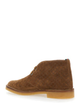 Load image into Gallery viewer, Gucci Men Brown Ankle Boots With Web Detail On The Heel And Low Heel In Gg Suede Man
