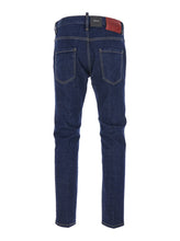 Load image into Gallery viewer, Dsquared2 Men Blue Jeans With Belt Loops And Logo Patch On The Rear In Denim Man
