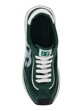 Load image into Gallery viewer, Dolce &amp; Gabbana Men &#39;Cushion&#39; Green Sneakers With Logo Patch On The Tongue And Logo Detail On The Side In Suede And Fabric Man
