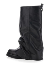 Load image into Gallery viewer, The Attico Women &#39;Robin&#39; Black Boots With Square Toe And Logo Plaque On The Rear In Leather Woman
