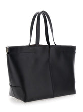 Load image into Gallery viewer, Tod&#39;s Women Black Tote Bag With Two Top Handles And Metal Details On The Side In Leather Woman
