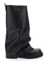 Load image into Gallery viewer, The Attico Women &#39;Robin&#39; Black Boots With Square Toe And Logo Plaque On The Rear In Leather Woman
