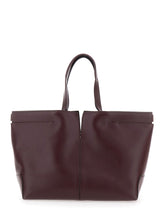 Load image into Gallery viewer, Tod&#39;s Women Bordeaux Tote Bag With Two Top Handles And Embossed Logo Lettering On The Front In Leather Woman
