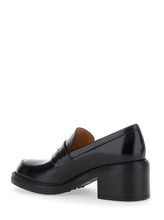 Load image into Gallery viewer, Tod&#39;s Women Black Loafers With Penny Slot And Logo Lettering On The Side In Leather Woman
