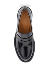 Load image into Gallery viewer, Tod&#39;s Women Black Loafers With Penny Slot And Logo Lettering On The Side In Leather Woman
