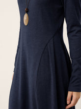 Load image into Gallery viewer, Wool Sculpted Pleats Turtleneck Maxi Dress BRIAR
