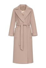 Load image into Gallery viewer, Marley Wraparound Wool Cashmere Coat in Nude
