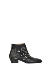 Load image into Gallery viewer, Chloé Women Black Nappa Leather Susanna Ankle Boots
