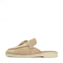 Load image into Gallery viewer, Como Suede Mules in Beige
