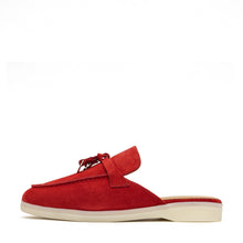 Load image into Gallery viewer, Como Suede Mules in Red
