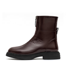 Load image into Gallery viewer, Bordeaux Leather Zip Boot
