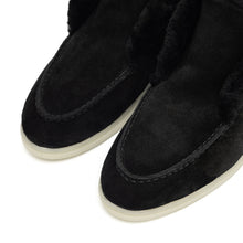 Load image into Gallery viewer, Norwood Genuine Shearling Loafer Boots in Black
