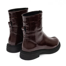 Load image into Gallery viewer, Bordeaux Leather Zip Boot
