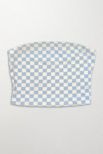 Load image into Gallery viewer, Checkered rib knit tube top
