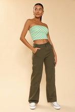 Load image into Gallery viewer, Checkered rib knit tube top
