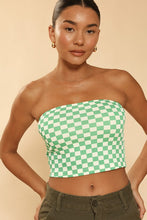 Load image into Gallery viewer, Checkered rib knit tube top
