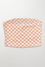 Load image into Gallery viewer, Checkered rib knit tube top
