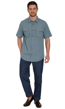 Load image into Gallery viewer, Men's Short Sleeve Easy Snap Explorer Shirt With Multi-Pockets and cool back mesh
