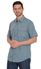 Load image into Gallery viewer, Men's Short Sleeve Easy Snap Explorer Shirt With Multi-Pockets and cool back mesh
