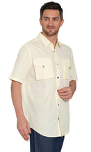 Load image into Gallery viewer, Men's Short Sleeve Easy Snap Explorer Shirt With Multi-Pockets and cool back mesh
