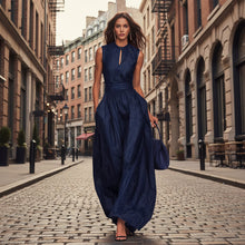 Load image into Gallery viewer, Women's Sleeveless Striped Wide-Leg Jumpsuit with Pockets
